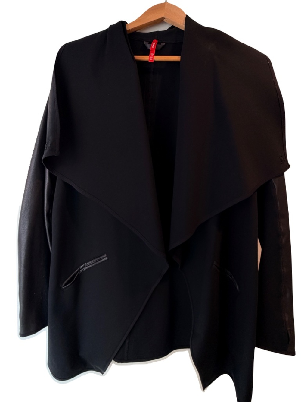 Spanx faux leather drape front style jacket - Picture 9 of 9